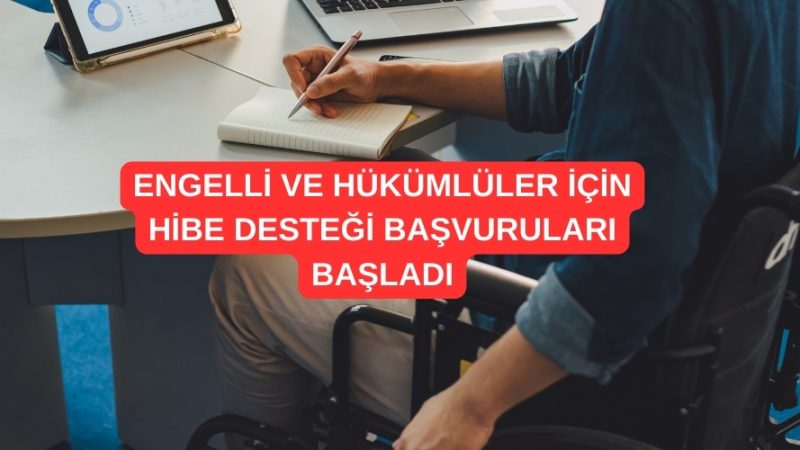 Engelliler ve hükümlüler için hibe desteği başvuruları başladı